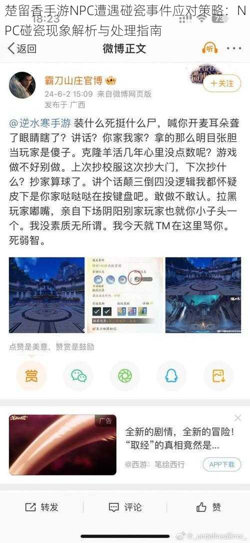 楚留香手游NPC遭遇碰瓷事件应对策略：NPC碰瓷现象解析与处理指南