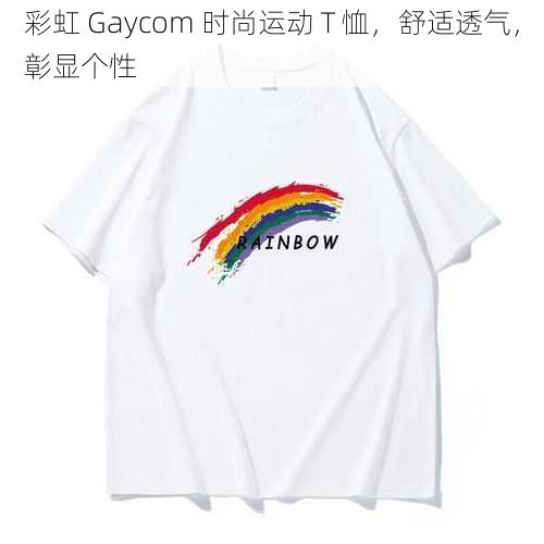 彩虹 Gaycom 时尚运动 T 恤，舒适透气，彰显个性